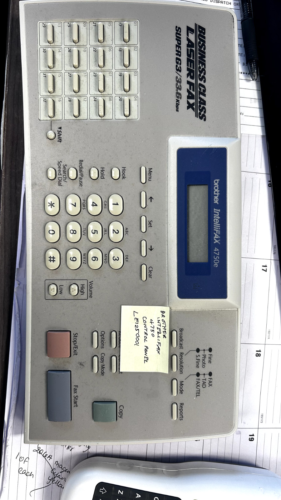 Brother IntelliFax 4750e Scanner Only