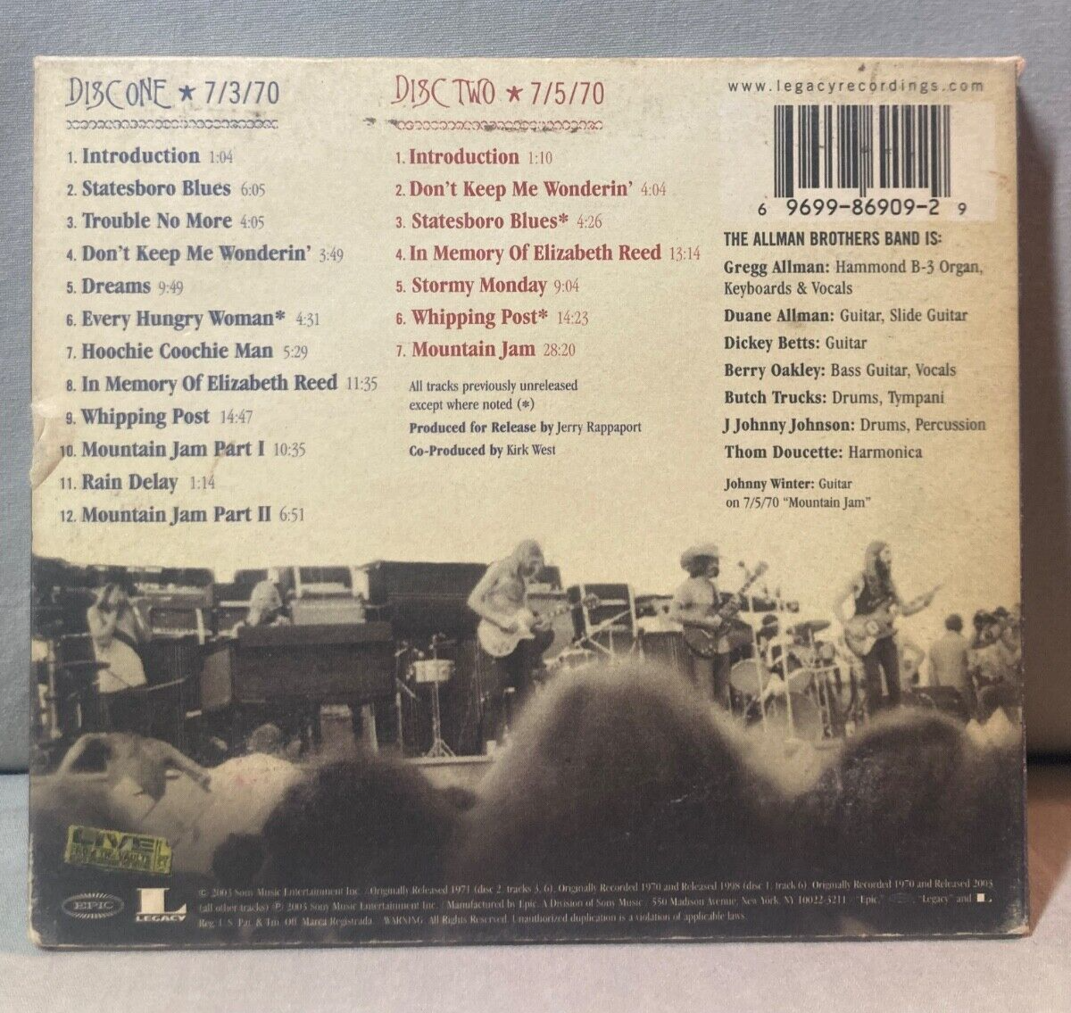 The Allman Brothers - Live At The Atlanta International Pop