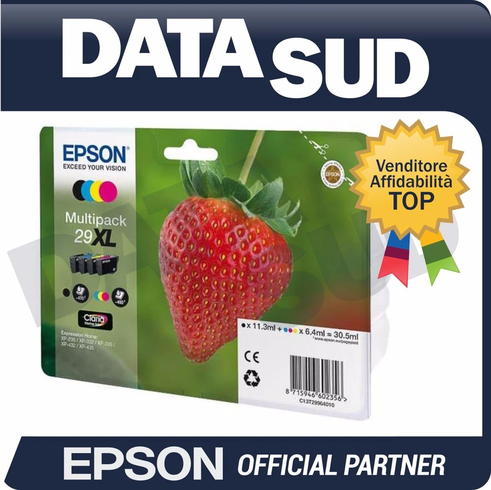 CARTUCCE ORIGINALI EPSON 29XL MULTIPACK XP-235,XP-332,XP335,XP-432,XP-435