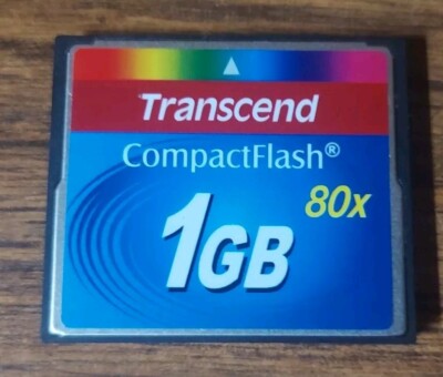 Transcend Compact Flash  1GB Memory 80x Card