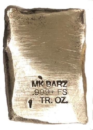 1 Oz MK BarZ "Skull Gathering" Stamped Bar .999 Fine Silver - Picture 2 of 2
