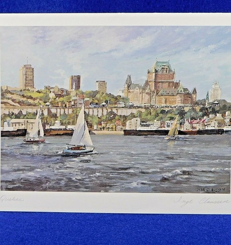 Carta artistica vintage stampa Quebec firmata da Inge Claussen - Foto 2 di 7