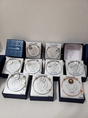 New Bangle Bracelets Lot of 9. Lovethislife  Great for Mothers Day 