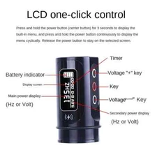 MAX Wireless Tattoo Machine Pen Strong Coreless Motor 2400mAh Battery KIT