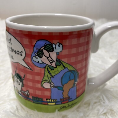 Maxine 3D Coffee mug ''I baked it's a christmas miracle'' cartoon news paper