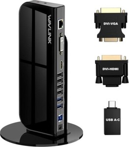 WAVLINK USB C/USB 3.0 Universal Laptop Dockingstation Dual Display HDMI & HDMI/