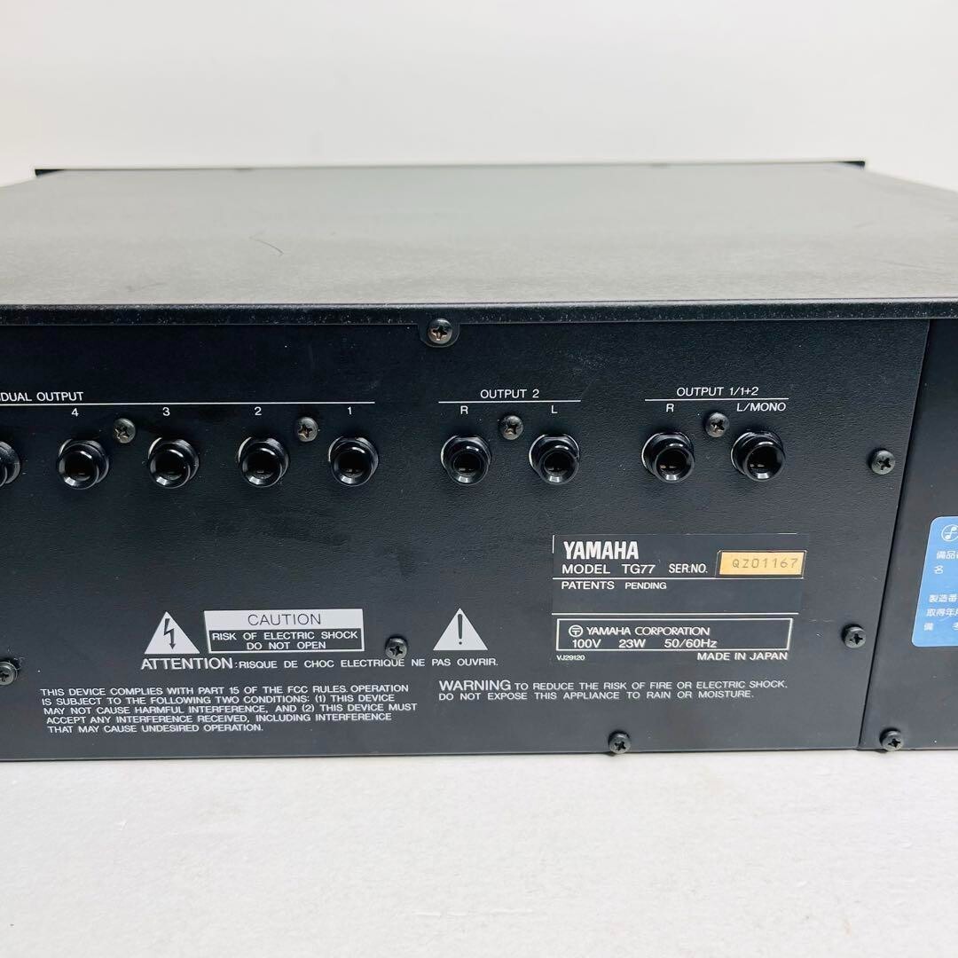 YAMAHA ヤマハ TONE GENERATOR TG77 音源モジュール YAMAHA TG77 Tone Generator Synthesizer Sound Module 3U Rack