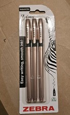 Image of NEW SEALED - Zebra Classic Rose Gold Ballpoint Pens Black Ink Pack of 3