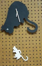 CAT AND MOUSE CLOCK IN  ALUMINIUM MADE IN THE USA BY STONEYBROOK CLOCK CO.