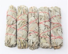 White Sage Smudge Bundles - 5 Pack Bulk Lot  Directions 4" White Sage Sticks 