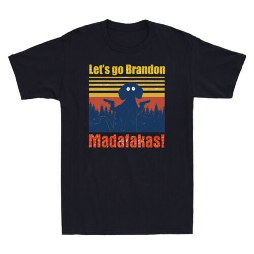 Let's Go Brandon Madafakas! Funny Dachshund Gangster With Gun Meme Men's T-Shirt - Photo 1 sur 8