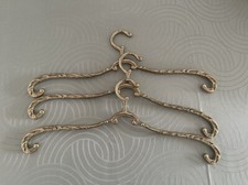  SCHWERE Messingguss Kleiderbügel Massiv Messing Kleiderhaken Vintage Garderobe