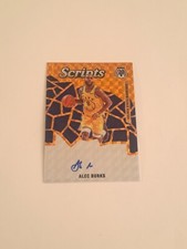 2020 NBA Mosaic Scripts Alec Burks GSW Orange Autograph In Toploader 