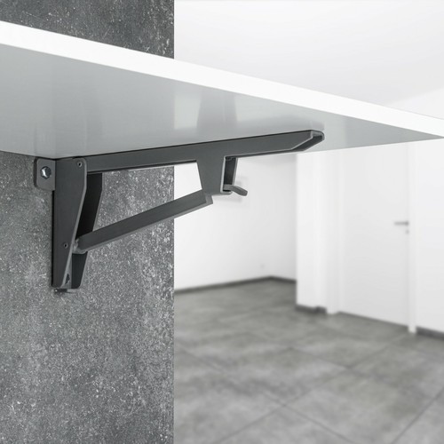 Hebgo Klappkonsole Klappträger grau Schwerlastkonsole klappbar 150 kg Konsole - Bild 8 von 11