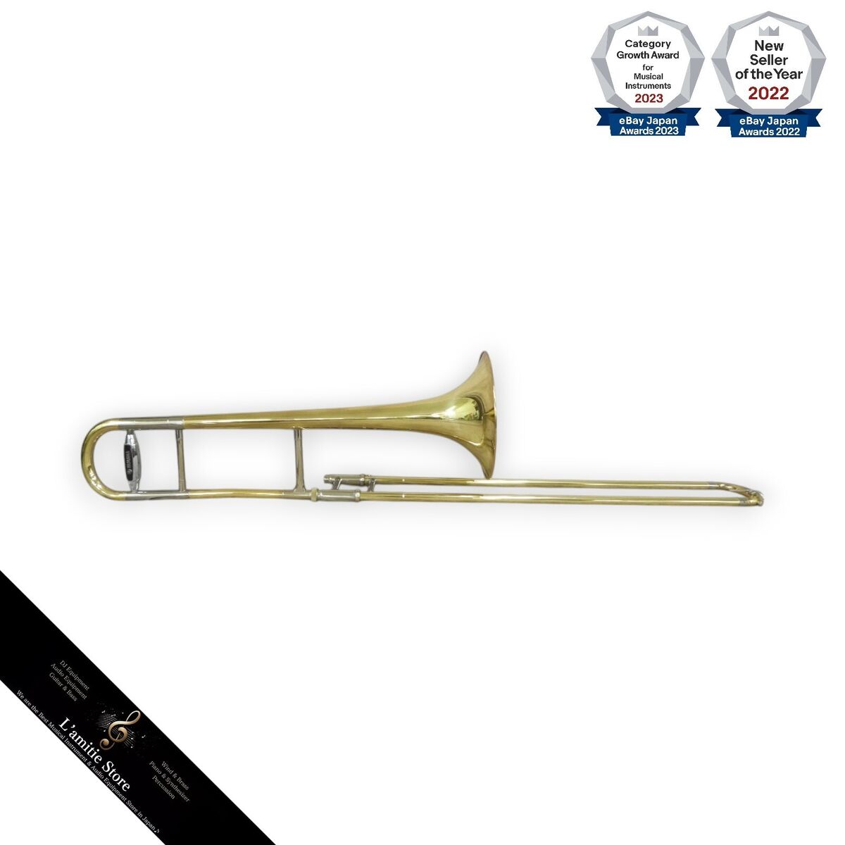 YAMAHA YSL-645 Tenor Trombone Japan YSL645 Hard Case Yellow YAMAHA YSL-645 Tenor Trombone Japan YSL645 Hard Case Yellow