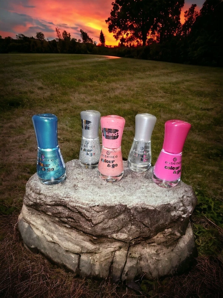 Essence colour & go 5x Nagellack Set Paket Türkis Pink Rosa Silber Glitter Perl - Bild 2 von 4