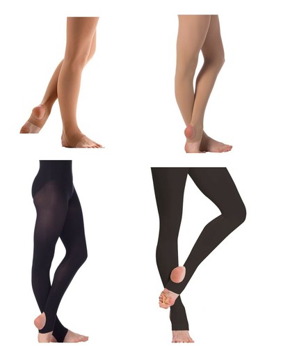 Dance Tights Convertible- Footed - Footless- Stirrup Ballet Tights for Women - Picture 2 of 45