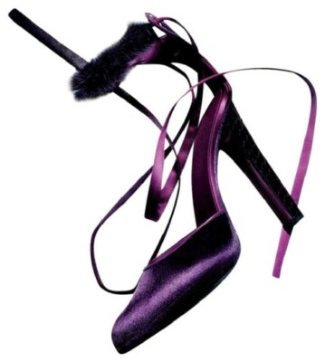 $1950 NEW TOM FORD for GUCCI Mink EXOTIC PYTHON Velvet Platform