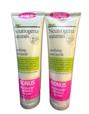 2 neutrogena naturals purifying pore scrub 4oz scuffed bottle