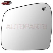Mirror Glass For 2011-2022 Jeep Grand Cherokee Heated Flat Left - backing plate
