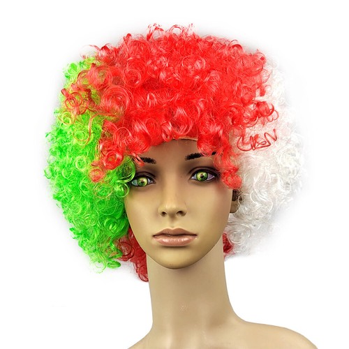 World Cup Football Team Supporters Wig Novelty Hair For Sports Soccer - Picture 40 of 44