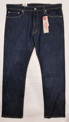 Levis 513 Slim Straight Stretch Mens Jeans 38X32 Dark Blue W38L32