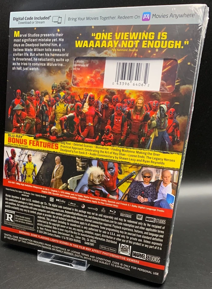 DEADPOOL & WOLVERINE - WALMART EXCLUSIVE BLURAY O-RING SLIP **NEW & SEALED!** - Image 4 of 4