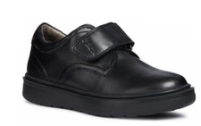 GEOX RIDDOCK Boy's Black Leather School Sneaker Shoes J847SG00043C9999