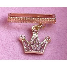 Charm Accessory Pink Rhinestone Crown for Apple or Android Watchband
