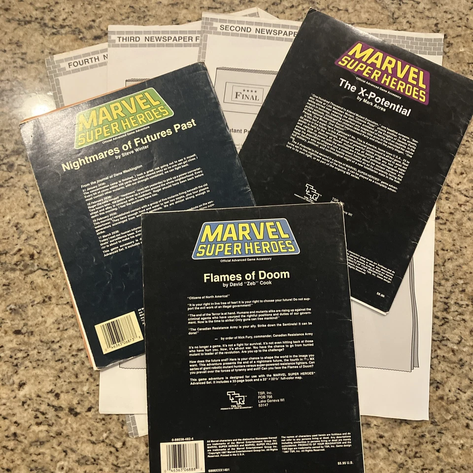 Lote MX1, MX2 y MX4 TSR - Marvel Super Heroes (sin mapas) Foto 2 de 2