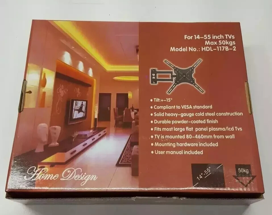 Flat Screen TV Wall Mount Monitor Bracket Swivel Tilt LED LCD HDTV 14