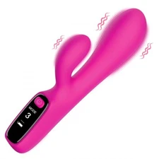Bang!: Silicone Rabbit Vibrator with Digital Display ---FREE SHIPPING!!!