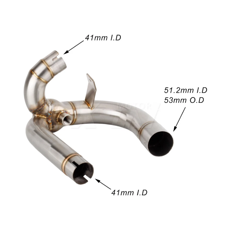 For Ducati Hypermotard 1100 EVO 10-12 Motorcycle Exhaust Mid Link Pipe Slip-on Foto 3 de 4