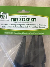Expert Gardener 9 Piece Tree Stake Kit Plastic  Landscape Flowers