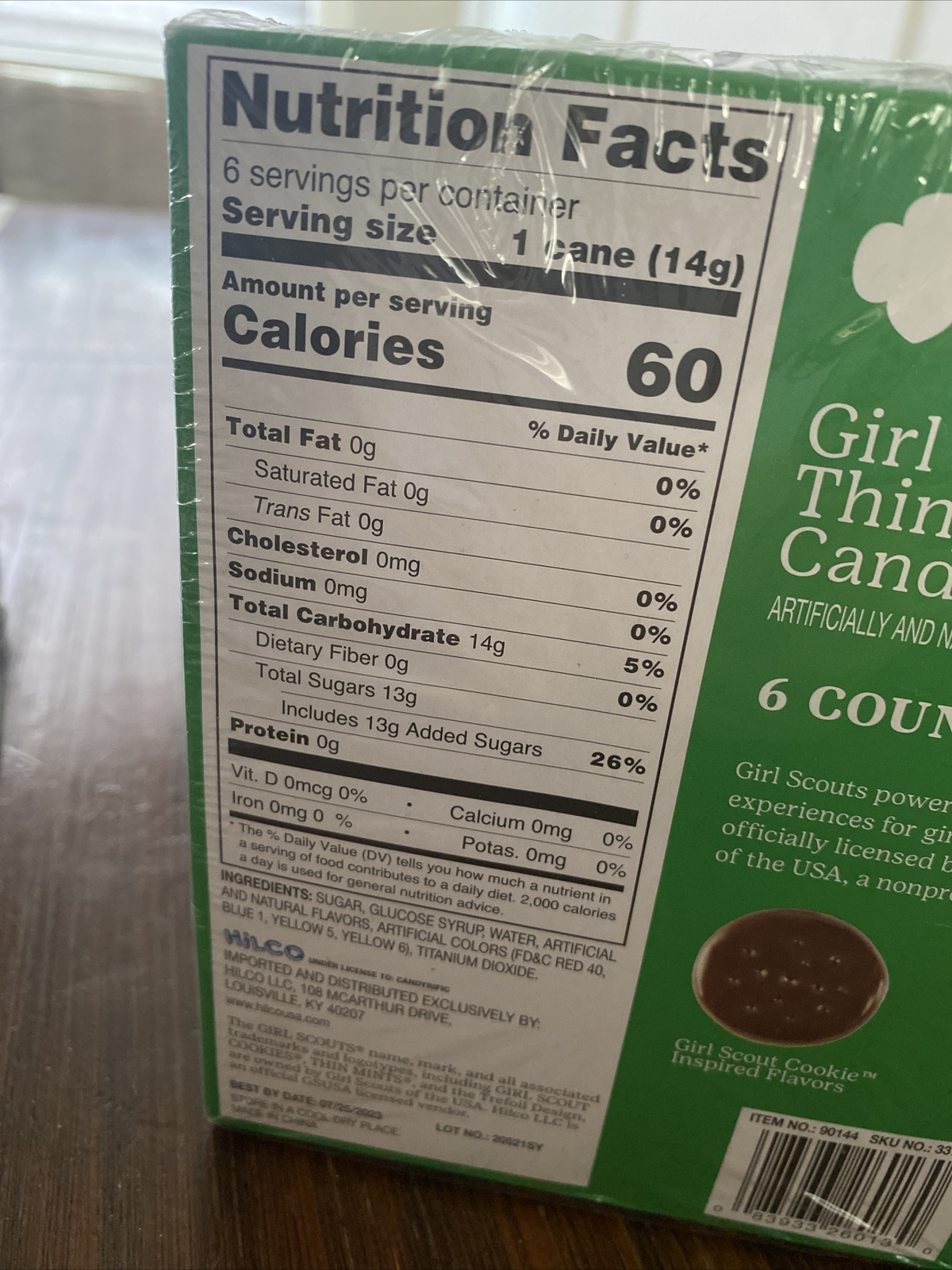 12 Girl Scout Thin Mint Inspired Candy Canes NIB TWO Boxes Of 6 Each!