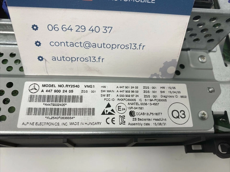 MODULE  POSTE AUTORADIO SD GPS NAVIGATION MERCEDES VITO VIANO W639 A4479002405  - Photo 2/4