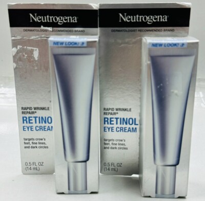 2 neutrogena rapid wrinkle repair retinol eye cream 0.5oz ea scuffed box