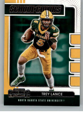 2021 Contenders Draft School Colors #7 Trey Lance North Dakota State Bison 
