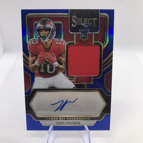 2023 Panini Select Blue Prizm RPA Autograph Auto Patch #TPA Trey Palmer 47/75 RC