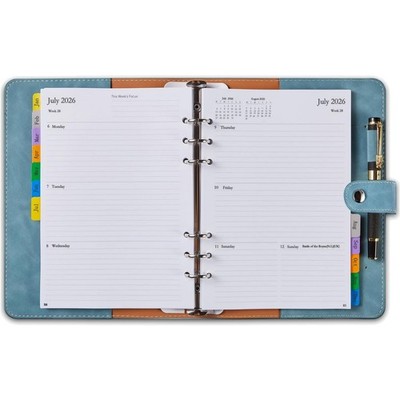 Kalender 2026 A5 Ringbuch Nachfüllbar Wochenplaner Terminplaner Softcover