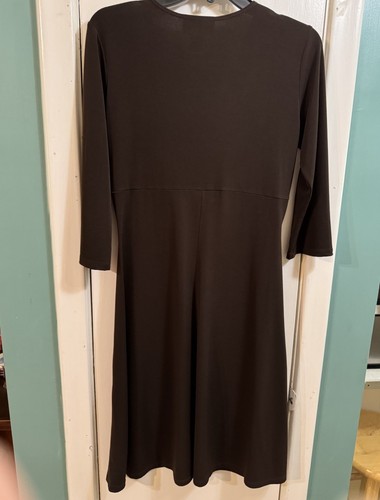 Chadwicks 3/4-Sleeve Sz10 Knotted Front Ruched Knee-length Dress-Excellent - Picture 6 of 7