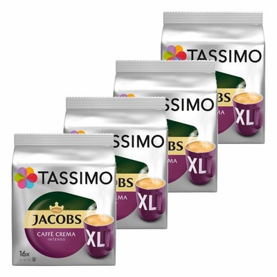 TASSIMO JACOBS Caffè Crema Intenso XL, Kaffee, KAPSEL, Röstkaffee, 64 T-DISCS