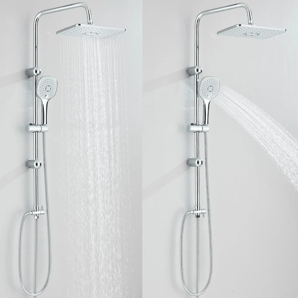 Duschset Duschsystem Regendusche mit Handbrause Duscharmatur Dusche Kopf Chrom - Bild 3 von 4