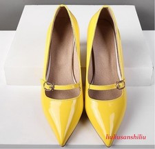 Scarpe eleganti da donna sexy casual a punta tacco a gattino decolte festa taglie forti