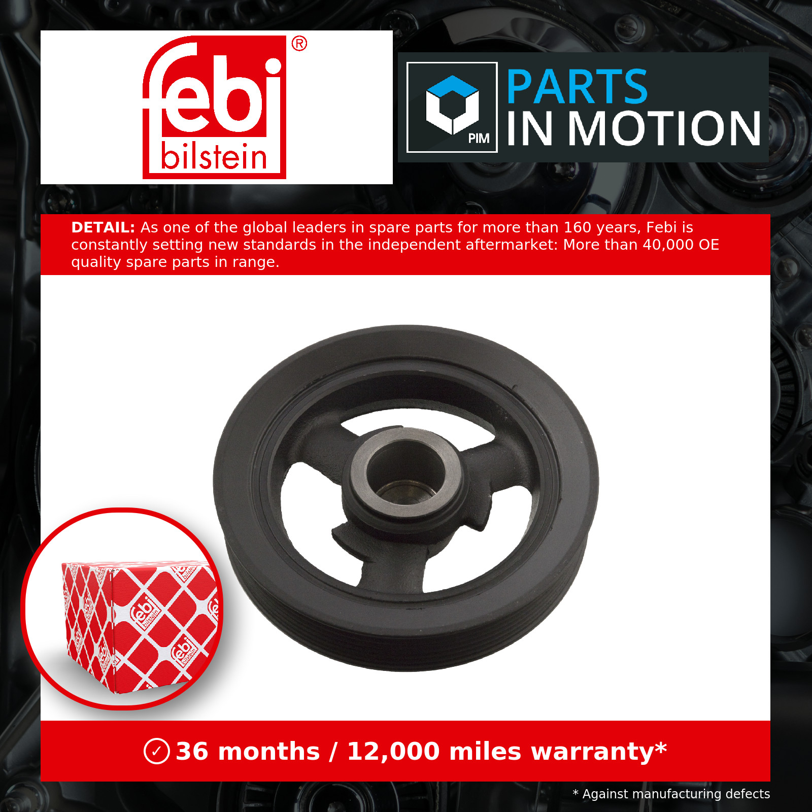 BELT PULLEY CRANKSHAFT 103113 FOR W10 B14 A 1.4L EJD/W10 B16 A 1.6L 4cyl - Image 6