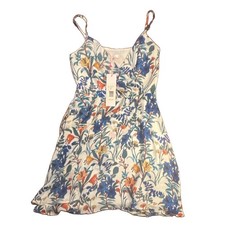 NWT Women’s PARKER Multi-Floral Mini Dress XS Tulum Adjustable Straps