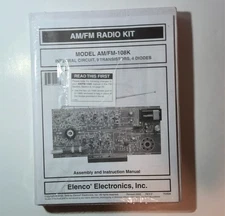 Elenco Electronic, INC. AM/FM 108TK Radio Kit Assembly and Instructions, Sealed