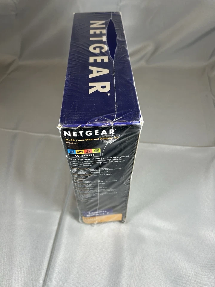 MoCA Coax Ethernet Adapter Kit MCAB1001 Netgear AV Series 270 Mbps New Sealed - Image 2 of 4