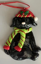 The Christmas Shoppe Black Dog Lab Labrador Christmas Ornament Pet Holiday 4”