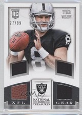 2013 National Treasures Rookie NFL Gear Materials Quad 27/99 Tyler Wilson 0a1